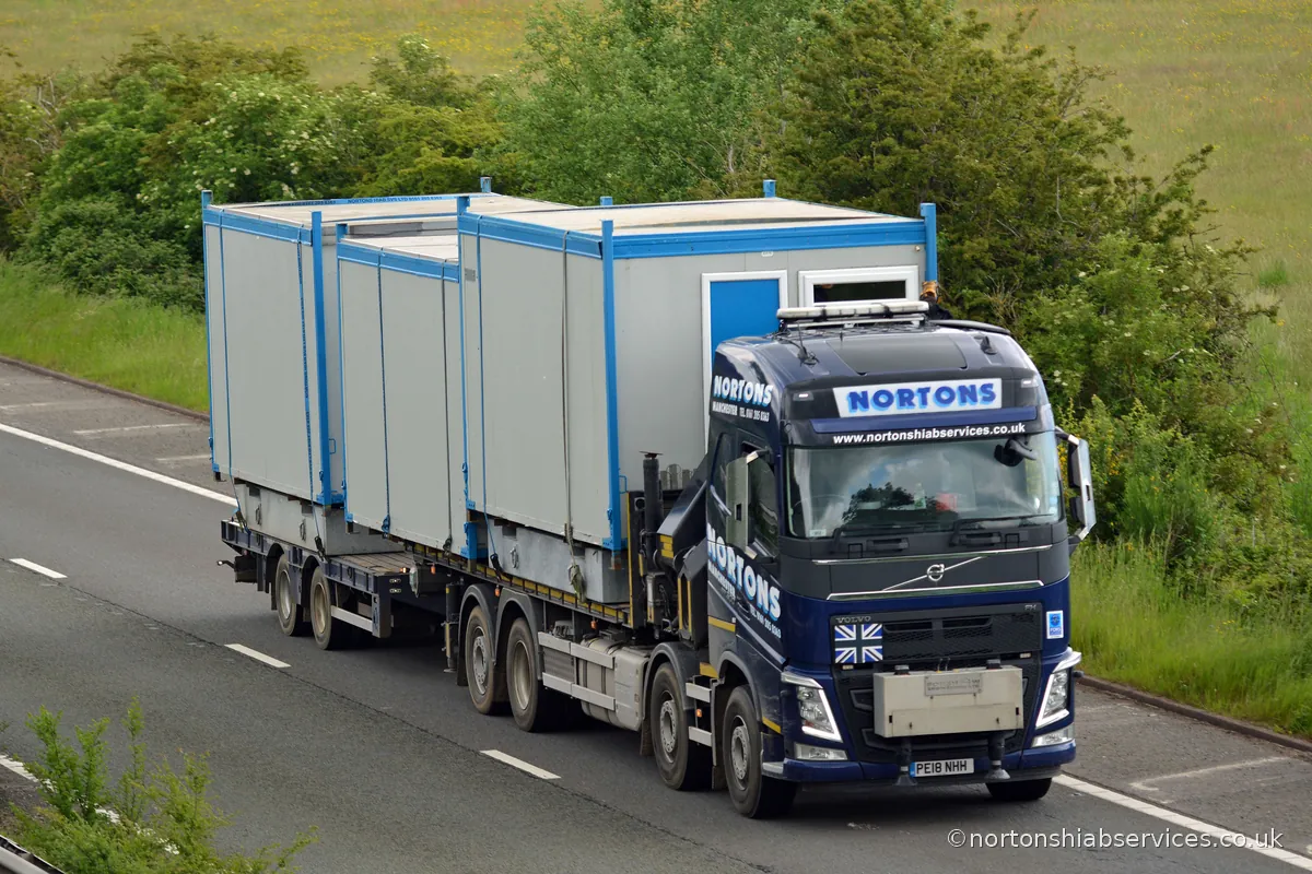 Nortons hiab lorry on the M50 heading towards Wales