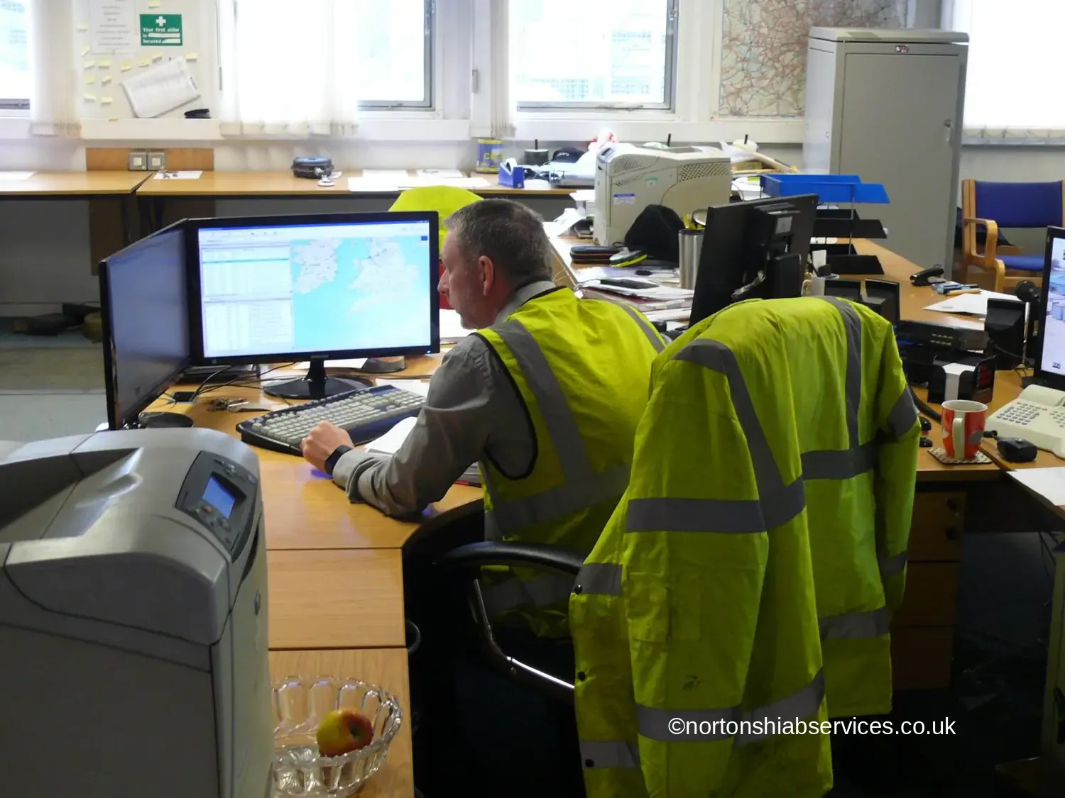 The traffic office at the Nortons yard in Miles Platting, Manchester