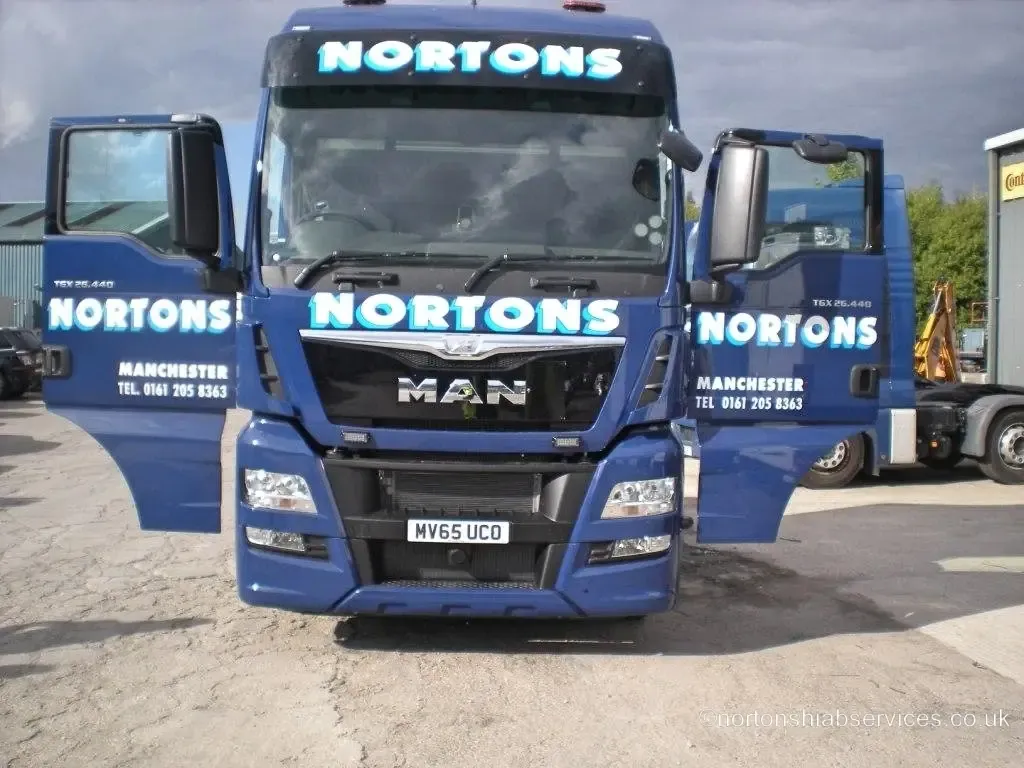 The Nortons MAN tractor unit used on the Canada Street project in Manchester