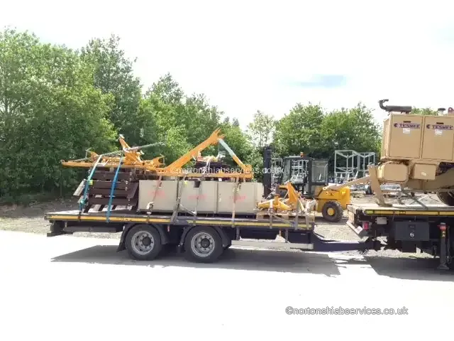 Compressors loaded on a Nortons trailer for transport