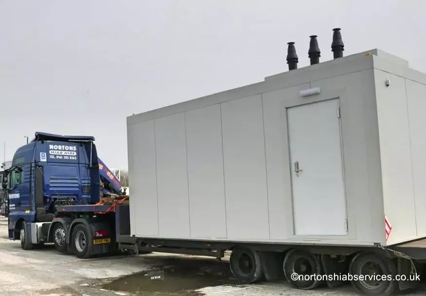Eco pod being delivered to a campsite by Nortons