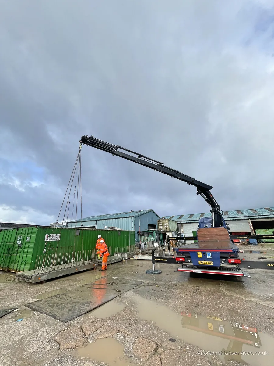 Second precast unit being lifted on the same job