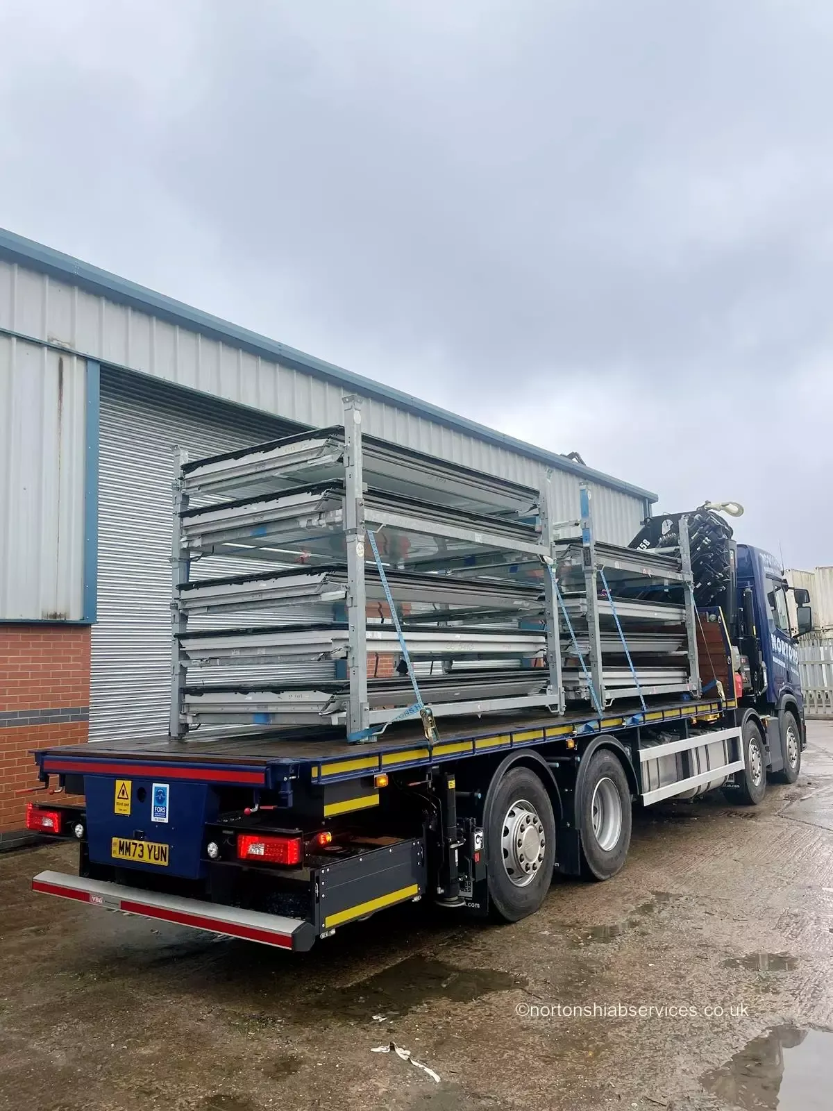 Materials loaded at the Nortons Manchester storage depot