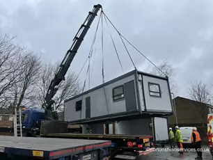 2021 Portfolio Modular project for a school in Manchester. Nortons Hiab Services supplied the modular building as well as delivering and installing.