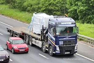 Electric panels transported from Ellesmere Port to London Spotted M6 Lymm June 2023
